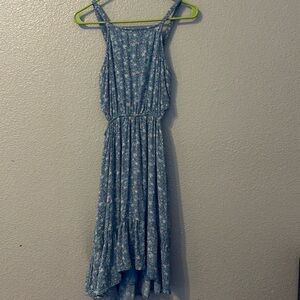 Abercrombie & Fitch blue floral dress 15/16 waist cutout